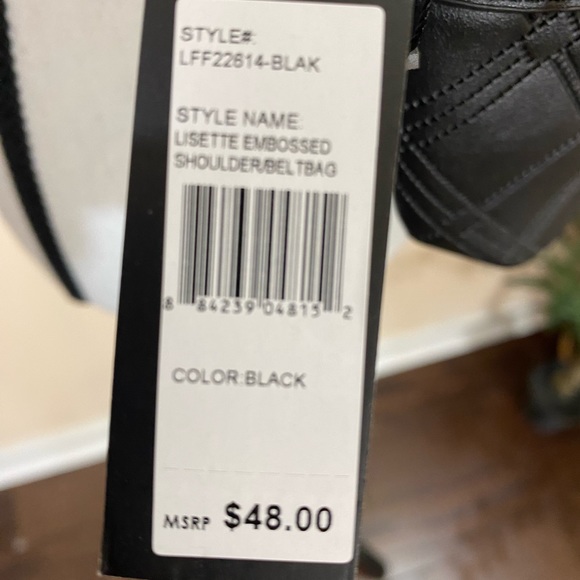 Black Leather Belt Bag NWT - Picture 4 of 9